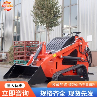 滑移装载机 小型铲车装载机四驱柴油家用养殖加长臂 反铲滑移装载