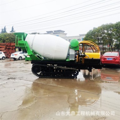 自行式混凝土搅拌车 履带罐车 散装水泥运输车 特殊地形转运自卸
